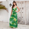 Flowers Long Dress Summer Swing Holiday Beach Dress - AMAZEALL