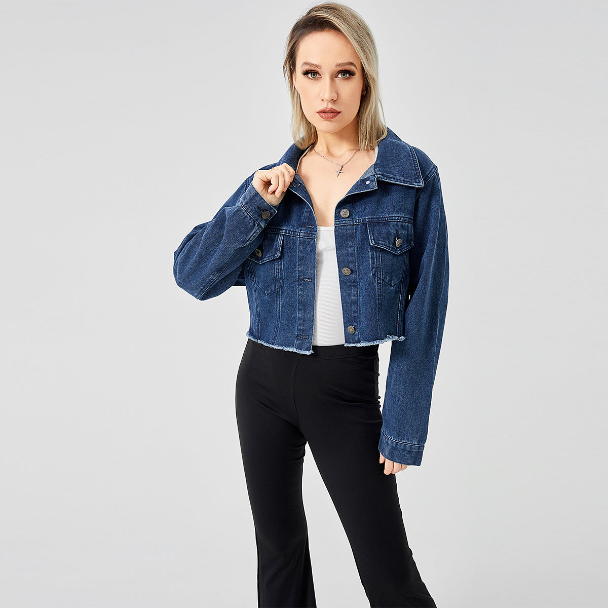 The Raw Edge Design Is Retro And Loose With A Soft Denim Jacket - AMAZEALL