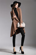 Long-Sleeved Cloak Long Woolen Coat - AMAZEALL