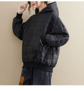 Winter New All-match Preppy Style Solid Color Hooded Loose Long-sleeved Cotton Jacket Jacket Women - AMAZEALL