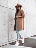 Simple Long Sleeve Button Nizi Coat - AMAZEALL