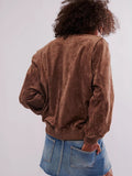 Casual Suede Zipped Jacket - AMAZEALL