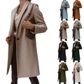 European And American Woolen Lapel Single Button Urban Trench Coat - AMAZEALL