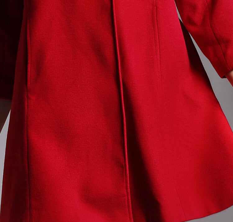 Loose Large Size Cloak Woolen Coat And Long Woolen Coat - AMAZEALL