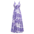 Flowers Long Dress Summer Swing Holiday Beach Dress - AMAZEALL