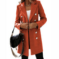Women's Autumn Winter Long Sleeve Double Breasted Nizi Coat - AMAZEALL