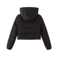 Fashion Zipper Hooded Short Coat Winter Mandela-color Jacket Outerwear Women's Clothing - AMAZEALL
