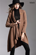 Long-Sleeved Cloak Long Woolen Coat - AMAZEALL