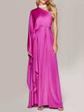 One Shoulder Twist Maxi Dress - AMAZEALL