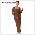 Women's Fashion Simple Solid Color Dress - AMAZEALL