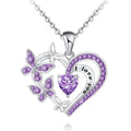 Ins Butterfly Love Necklace With Rhinestones Fashion Personality Hollow Heart-shaped Clavicle Chain Pendant Necklace For Valentine's Day - AMAZEALL