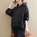 Winter New All-match Preppy Style Solid Color Hooded Loose Long-sleeved Cotton Jacket Jacket Women - AMAZEALL