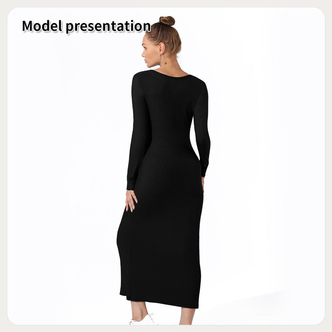 Women's Fashion Simple Solid Color Dress - AMAZEALL