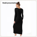 Women's Fashion Simple Solid Color Dress - AMAZEALL